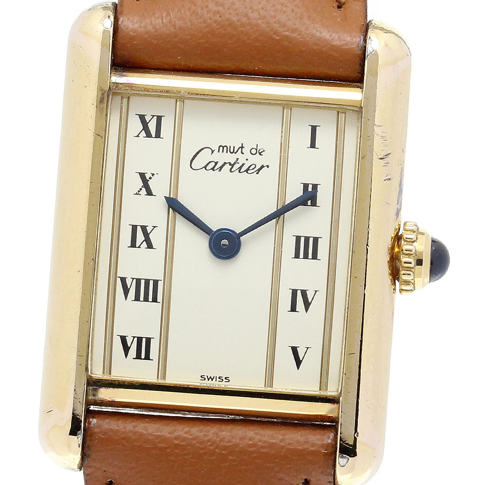 CARTIER Must tank SM W1003053 Beige Dial Quartz Ladies Watch_842245