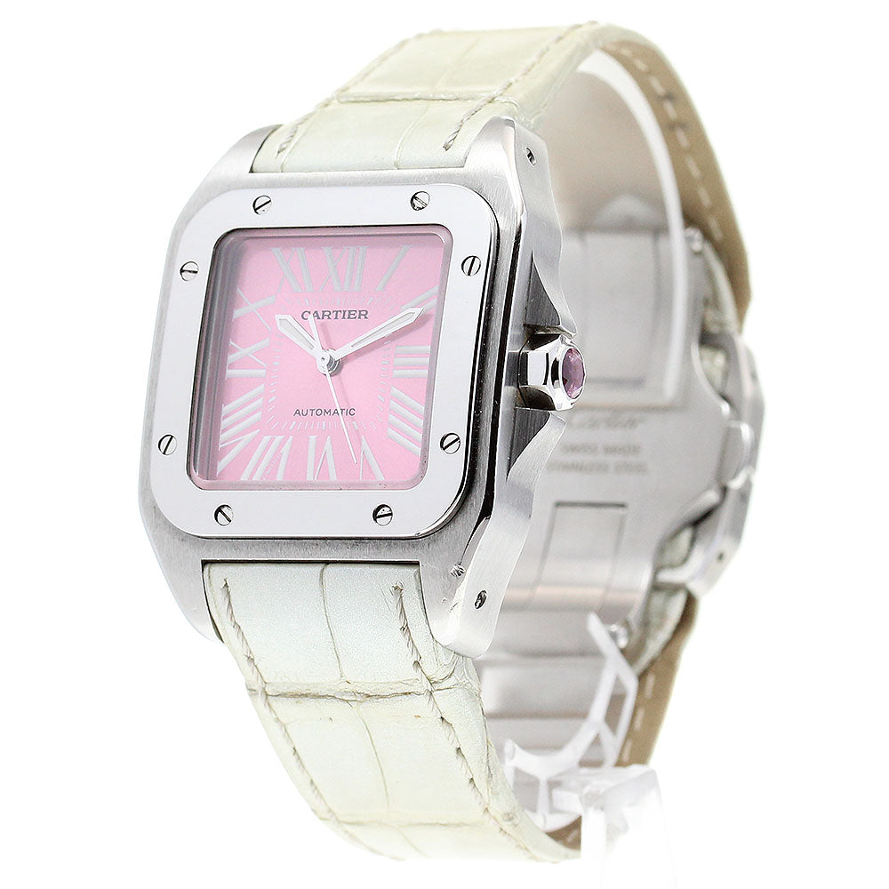 CARTIER Santos 100 MM W20133X8 pink Dial Automatic Boy's Watch_842266