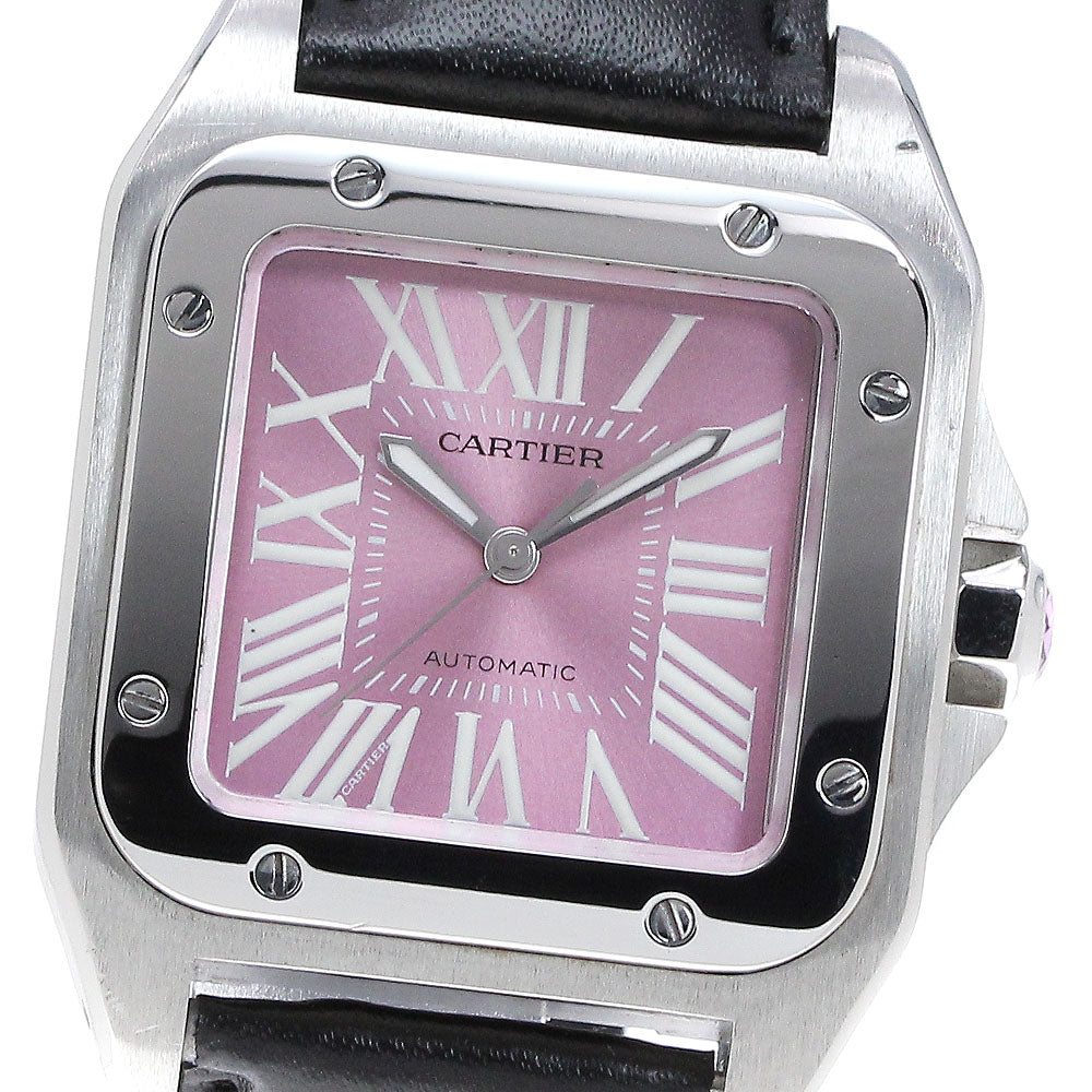 CARTIER Santos 100 MM W20133X8 pink Dial Automatic Boy's Watch_842267
