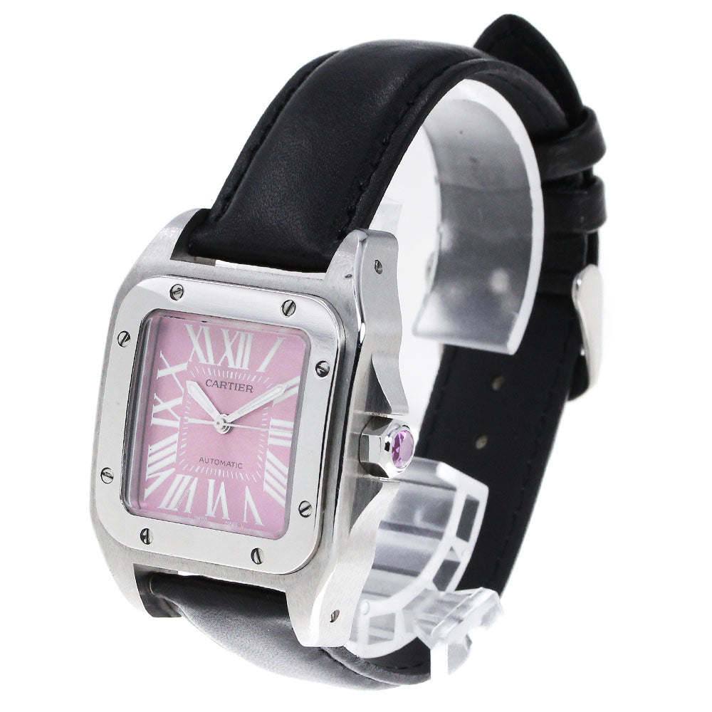 CARTIER Santos 100 MM W20133X8 pink Dial Automatic Boy's Watch_842267