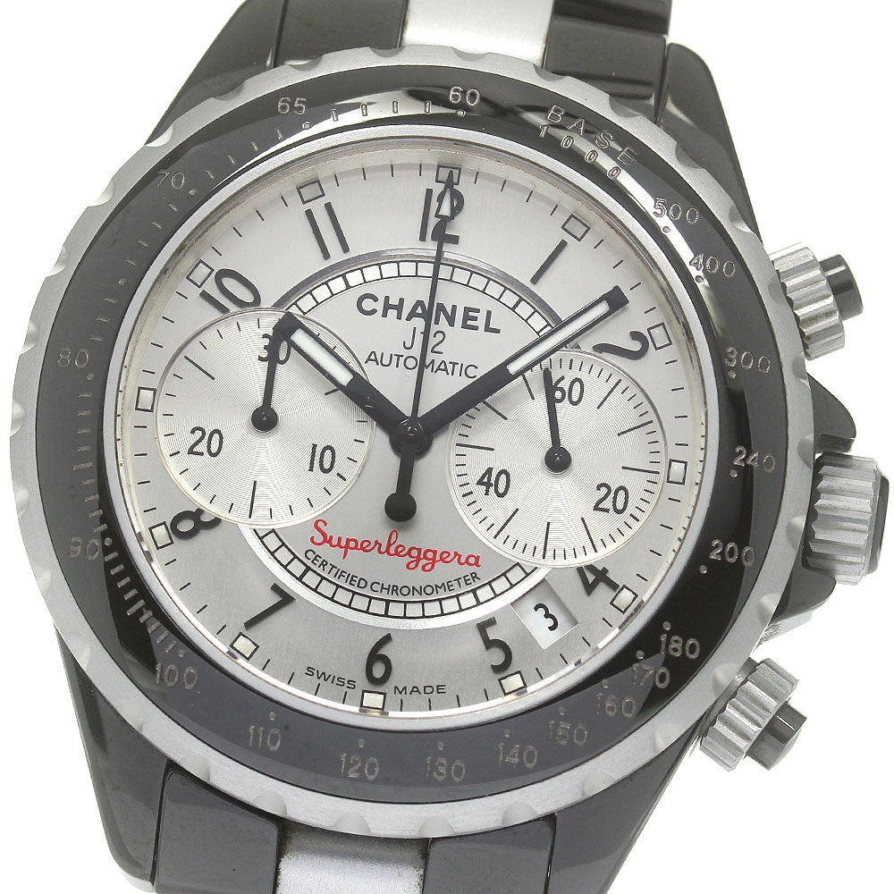 CHANEL J12 Super Reggera H1624 Chronograph Silver Dial Automatic Men's_842274