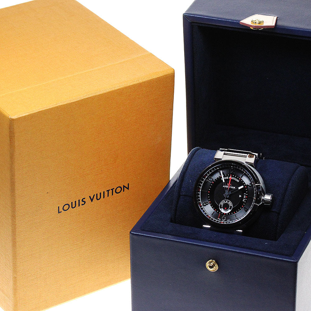 LOUIS VUITTON Tambour Evolution Q1156 GMT black Dial Automatic Men's_842288