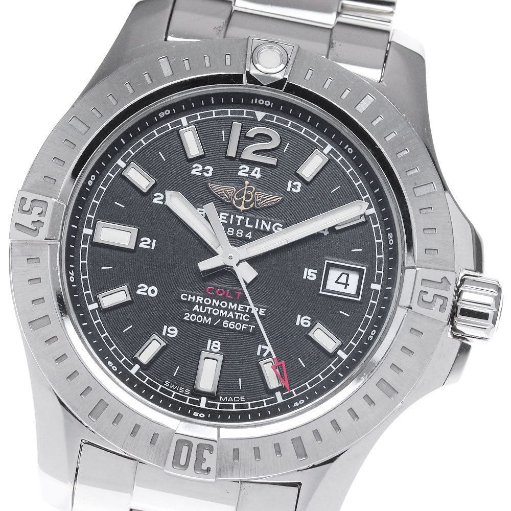 BREITLING Colt A17313 Date Chronometer Black Dial Automatic Men's Watch_842313