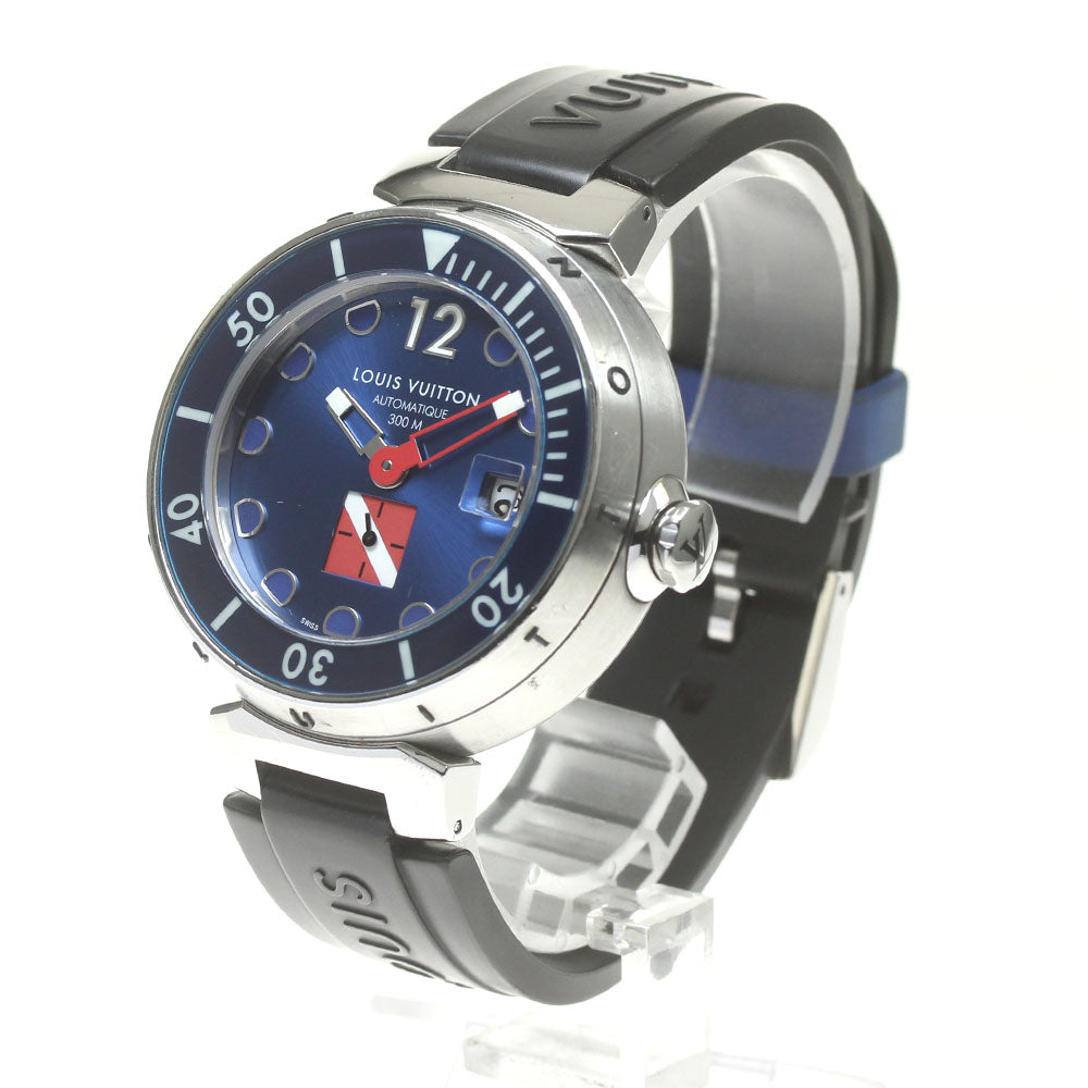 LOUIS VUITTON Tambour Diving Q103F Date blue Dial Automatic Men's Watch_842321