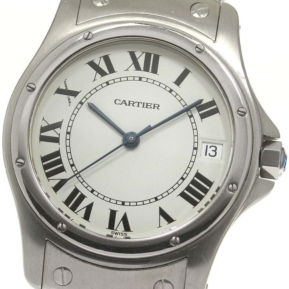 CARTIER Santo Cougar LM W20026K1 Date white Dial Automatic Men's Watch_842366