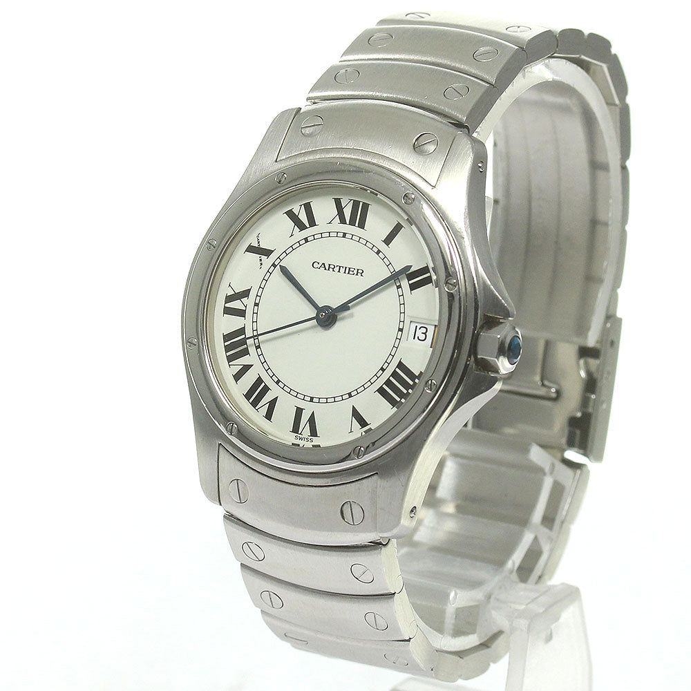 CARTIER Santo Cougar LM W20026K1 Date white Dial Automatic Men's Watch_842366