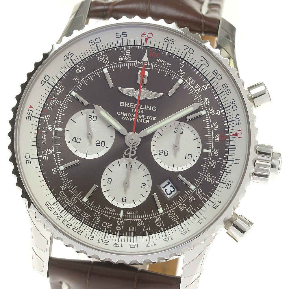 BREITLING Navitimer Rattrapante AB0310 Chronograph Date Brown Dial Automatic Men's Watch_842370