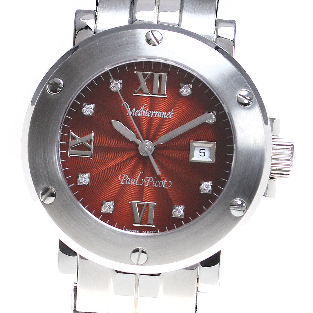 PaulPicot P4108.20LV.5D2 8P diamond date Brown Dial Quartz Boy's Watch_842408