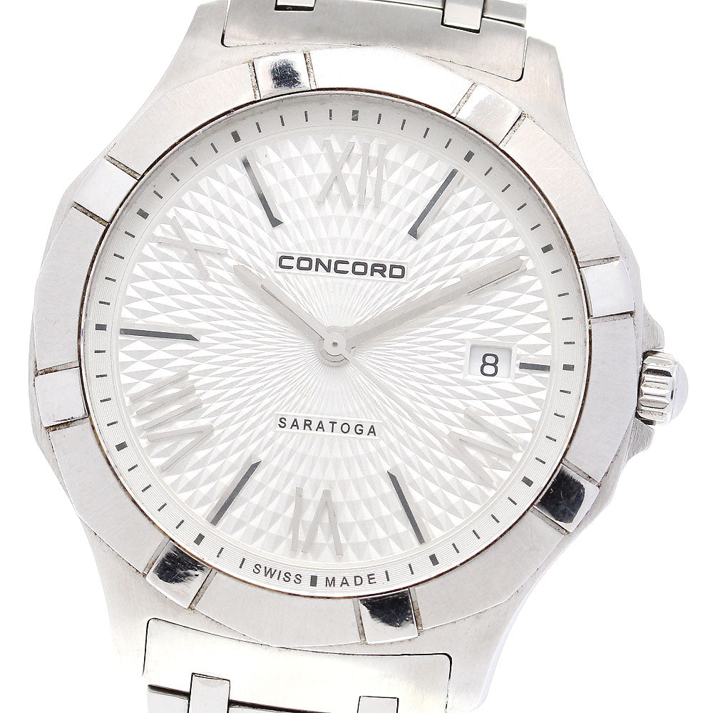 Concord Saratoga 02.1.14.1053 Date Silver Dial Quartz Men's Watch_842423