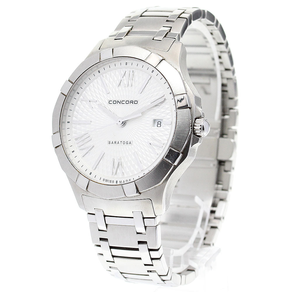Concord Saratoga 02.1.14.1053 Date Silver Dial Quartz Men's Watch_842423