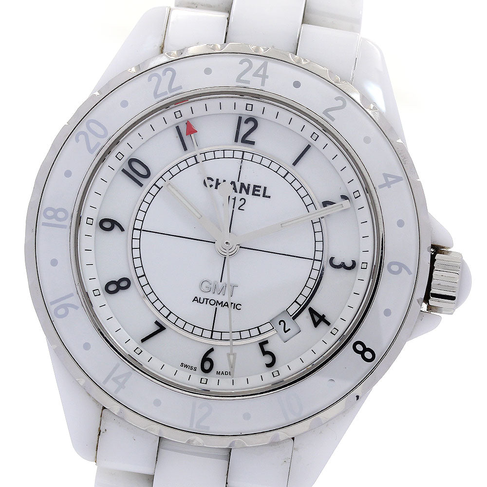 CHANEL J12 GMT H2126 Date White Dial Automatic Men's Watch_842451
