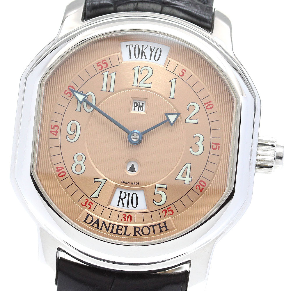 DANIEL ROTH Metropolitan 857.ST World time Orange Dial Automatic Men's Watch_842452