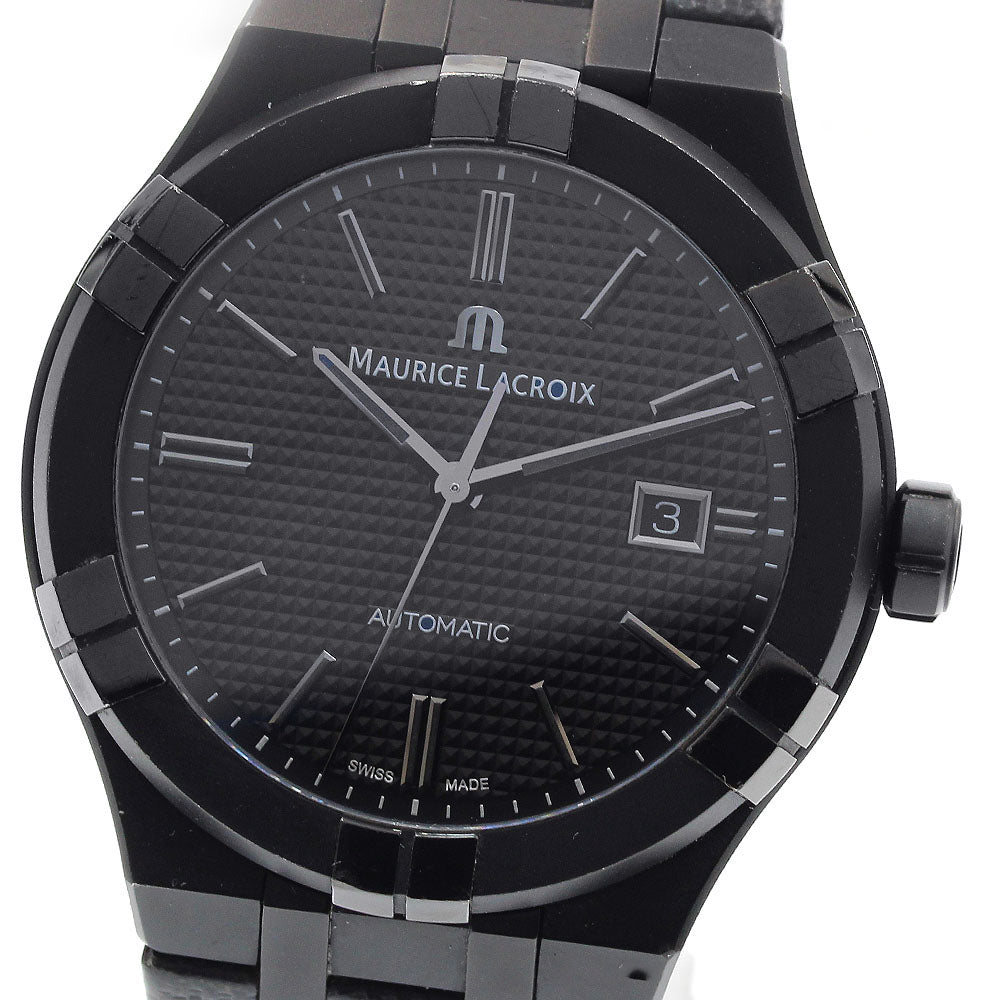 MAURICE LACROIX icon AI6008-PVB01-330-1 Date black Dial AT Men's Watch_842465