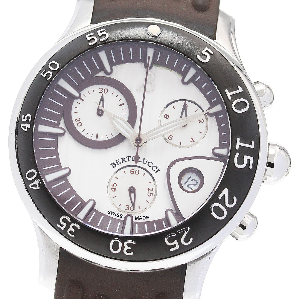 BERTOLUCCI Date Chronograph Silver / white shell Dial Quartz Men's Watch_842469