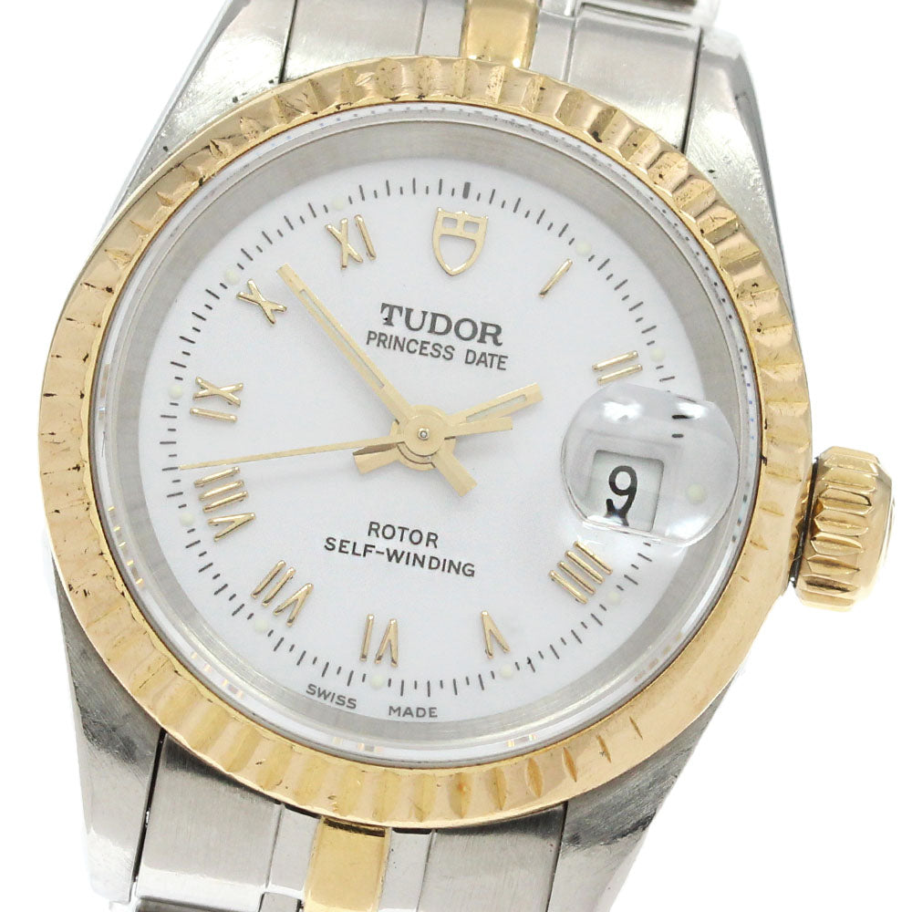 TUDOR Princess date 92413 YG2 tone cal.2671 white Dial Automatic Ladies Watch_842477