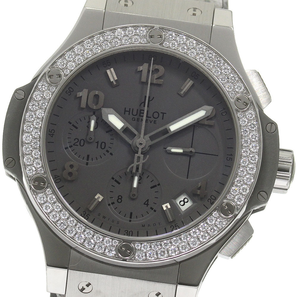HUBLOT Big Bang Earl Gray 342.ST.5010.LR.1104 diamond bezel AT Men's _842483