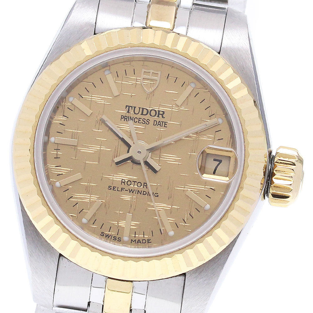TUDOR Princess Date 92513 YG 2 tone Gold Dial Automatic Ladies Watch_842497