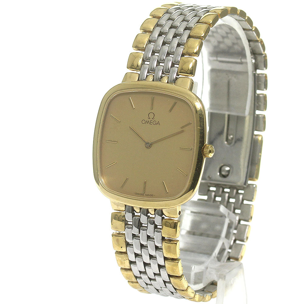 OMEGA De Ville Square gold Dial Quartz Men's Watch_842642