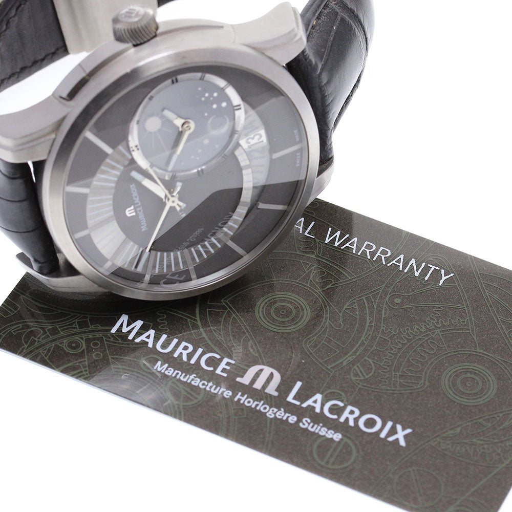 MAURICE LACROIX Pontus Off Center PT6108 GMT date gray Dial Automatic Men's Watch_842721