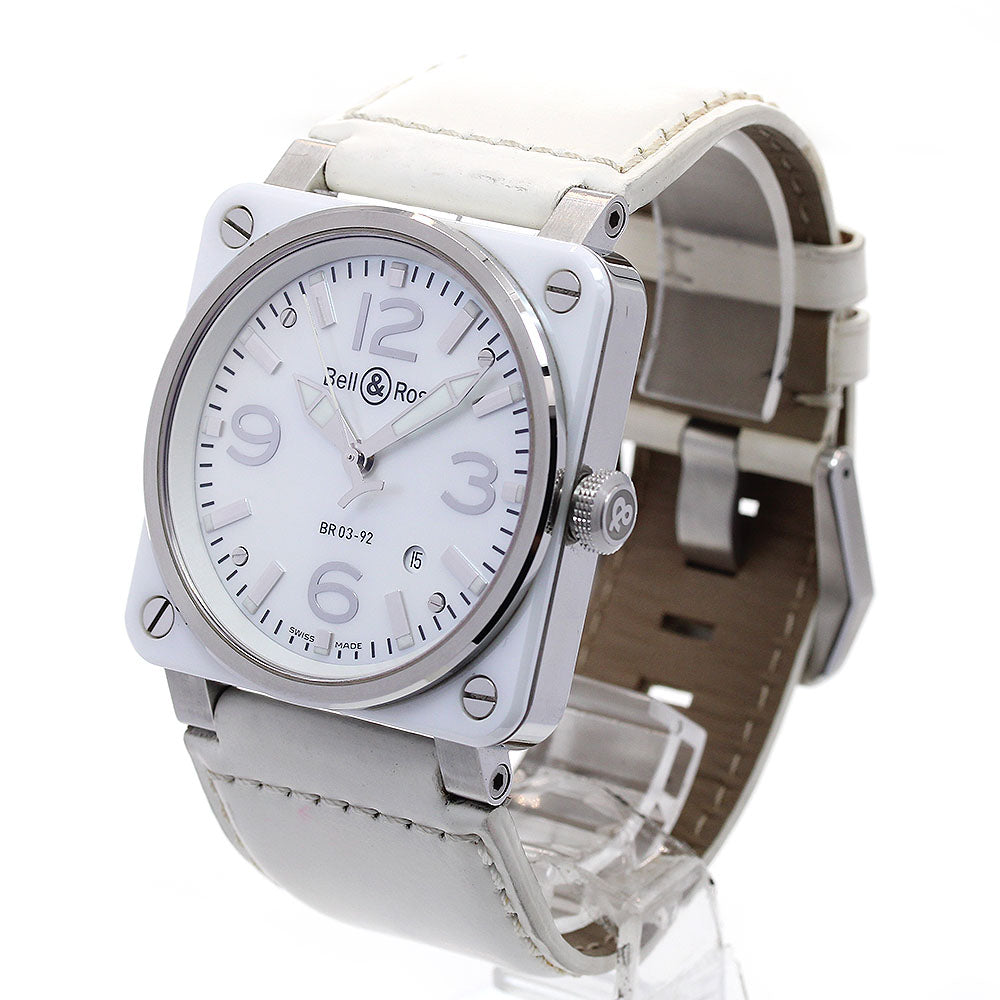 Bell＆Ross BR03-92 BR03-92WC-R Date White shell Dial Automatic Men's Watch_842732