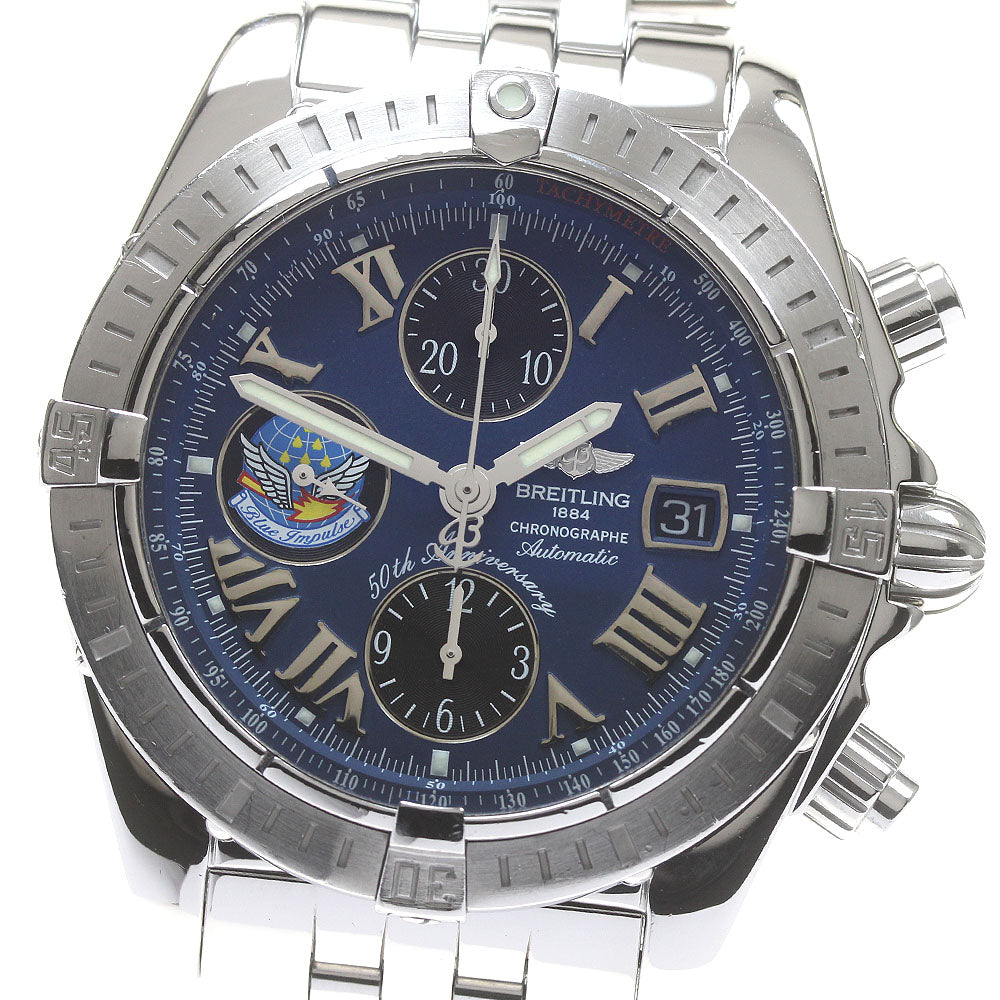 BREITLING Chronomat Evolution Blue Impulse A13356 Automatic Men's Watch_842737