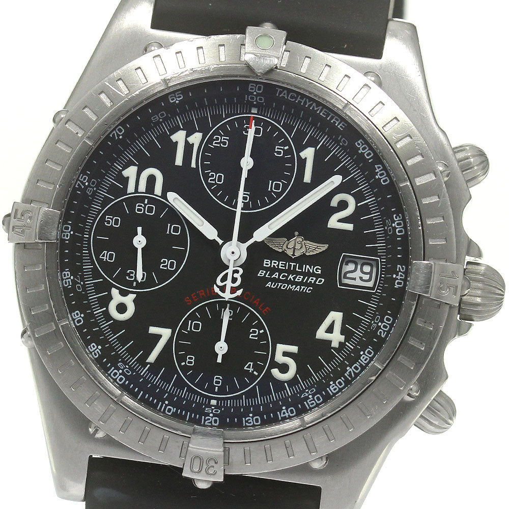 BREITLING Chronomat Blackbird A13350 Date Black Dial Automatic Men's_842738