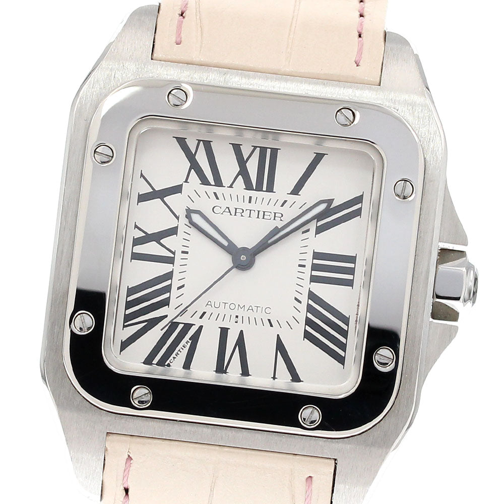 CARTIER Santos 100 MM W20126X8 Silver Dial Automatic Boy's Watch_842751