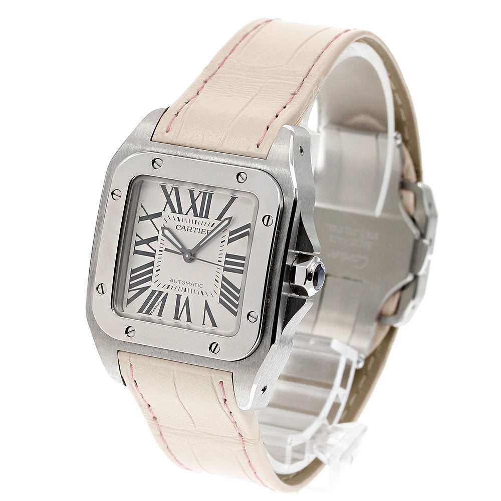 CARTIER Santos 100 MM W20126X8 Silver Dial Automatic Boy's Watch_842751