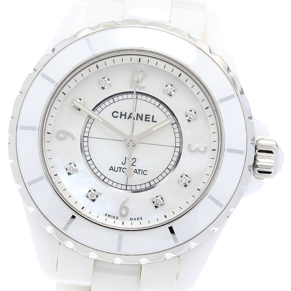 CHANEL J12 H2423 White ceramic 8P diamond Automatic Men's Watch_842763