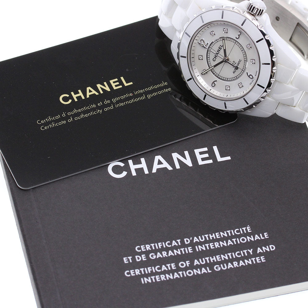 CHANEL J12 H2423 White ceramic 8P diamond Automatic Men's Watch_842763