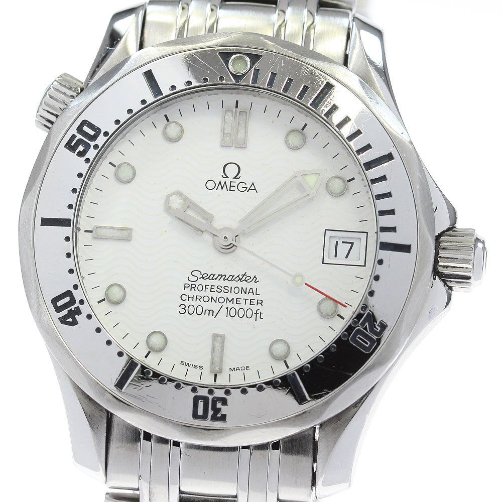 OMEGA Seamaster300 2552.20 Date white Dial Automatic Boy's Watch_842789