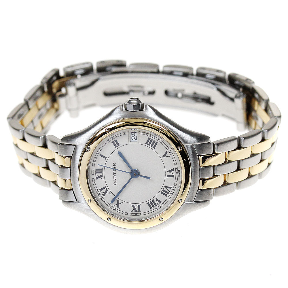 CARTIER PANTHERE Cougar SM W35005B6 Date beige Dial Quartz Ladies Watch_842882