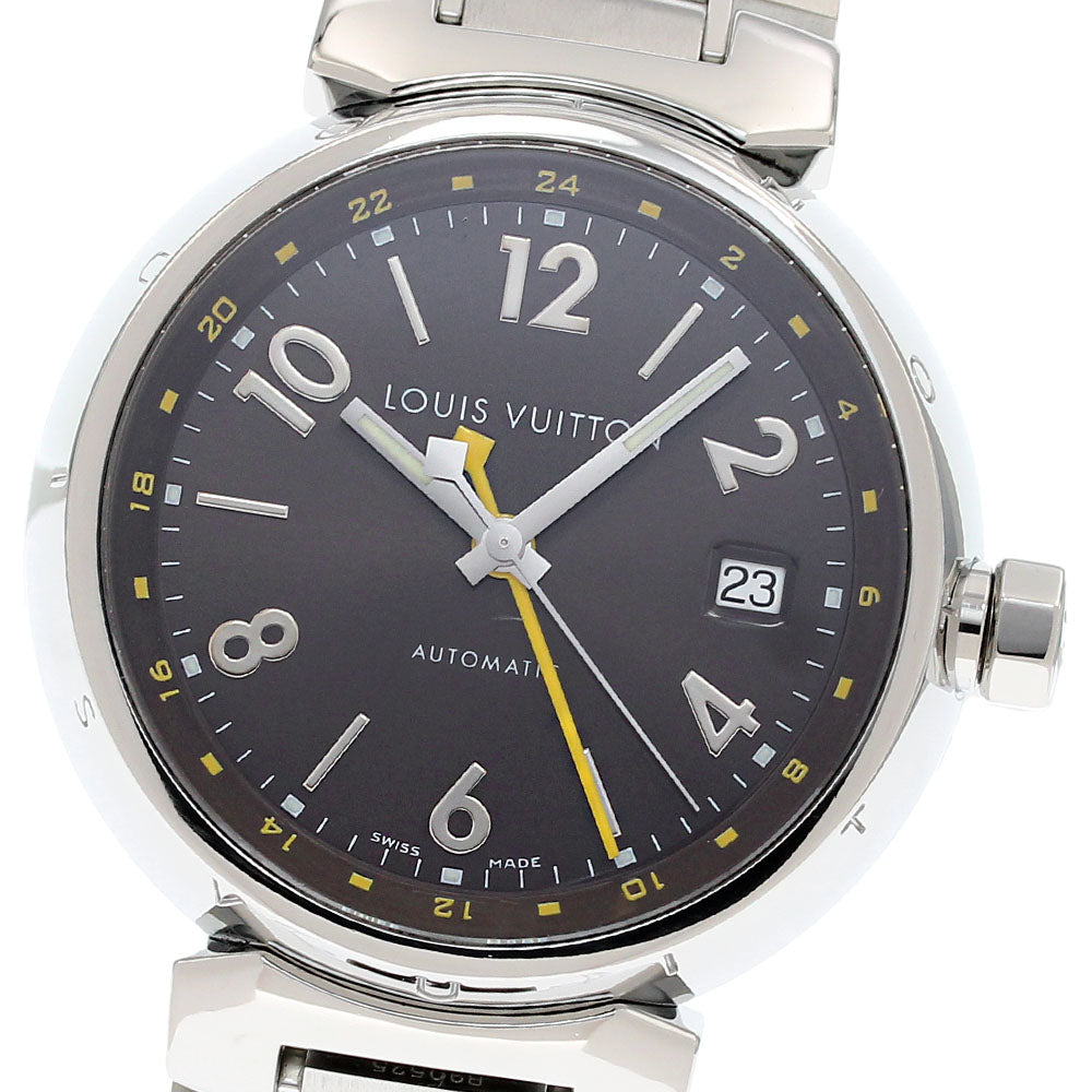 LOUIS VUITTON Tambour Q1131 GMT date Brown Dial Automatic Men's Watch_842947