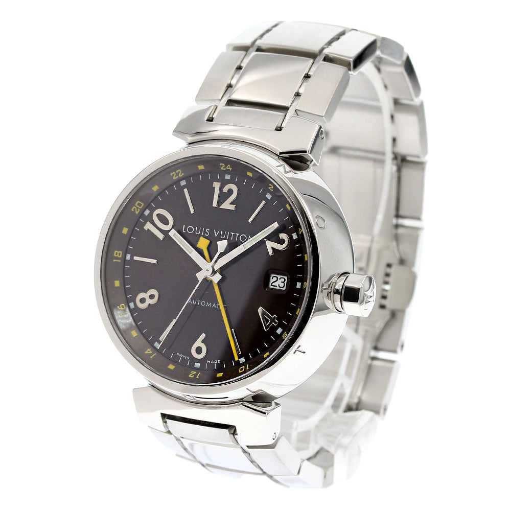 LOUIS VUITTON Tambour Q1131 GMT date Brown Dial Automatic Men's Watch_842947