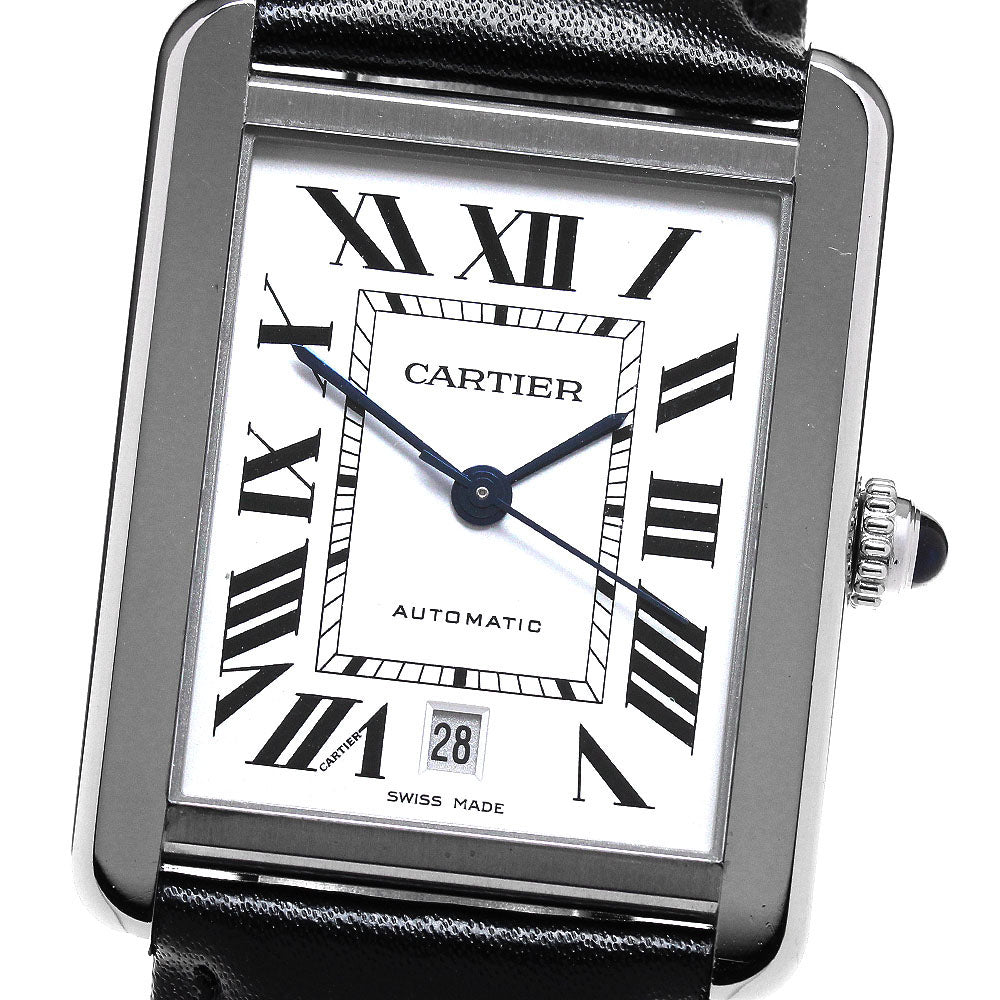 CARTIER Tank solo XL WSTA0029 Date Silver Dial Automatic Men's Watch_842950