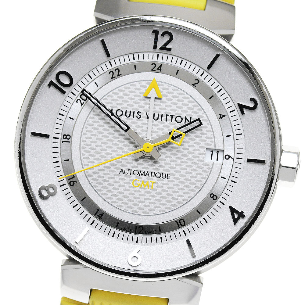 LOUIS VUITTON Tambour Moon Q8D31 GMT Silver Dial Automatic Men's Watch_842986