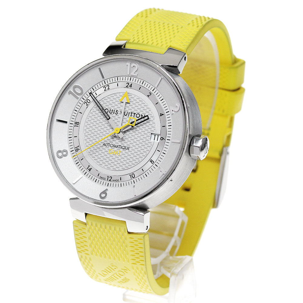LOUIS VUITTON Tambour Moon Q8D31 GMT Silver Dial Automatic Men's Watch_842986
