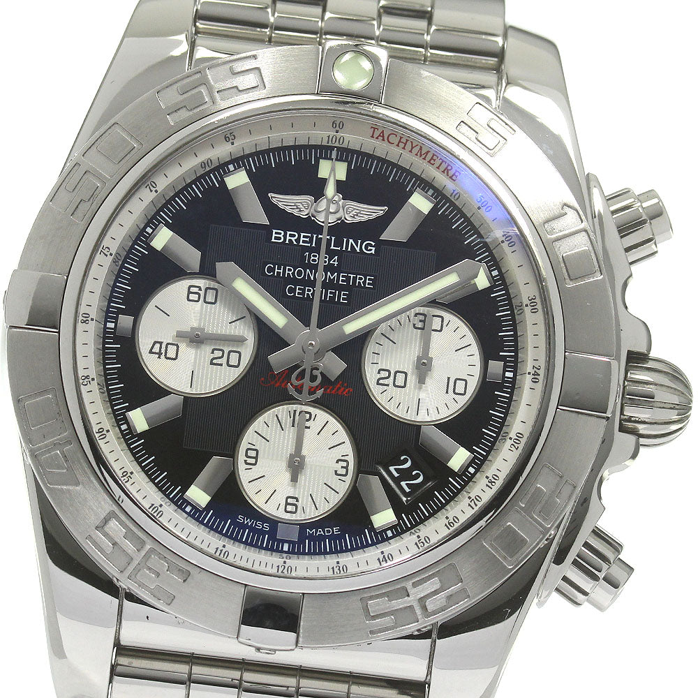 BREITLING Chronomat44 AB0110 Chronograph black Dial Automatic Men's Watch_843001
