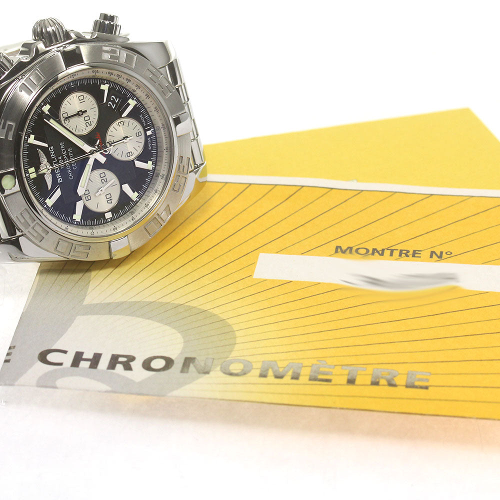 BREITLING Chronomat44 AB0110 Chronograph black Dial Automatic Men's Watch_843001
