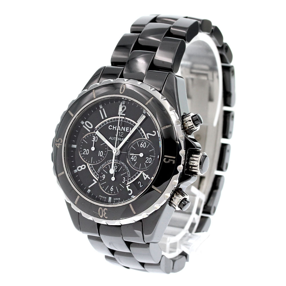 CHANEL J12 H0940 Black Ceramic 41MM Chronograph Automatic Men's_843069