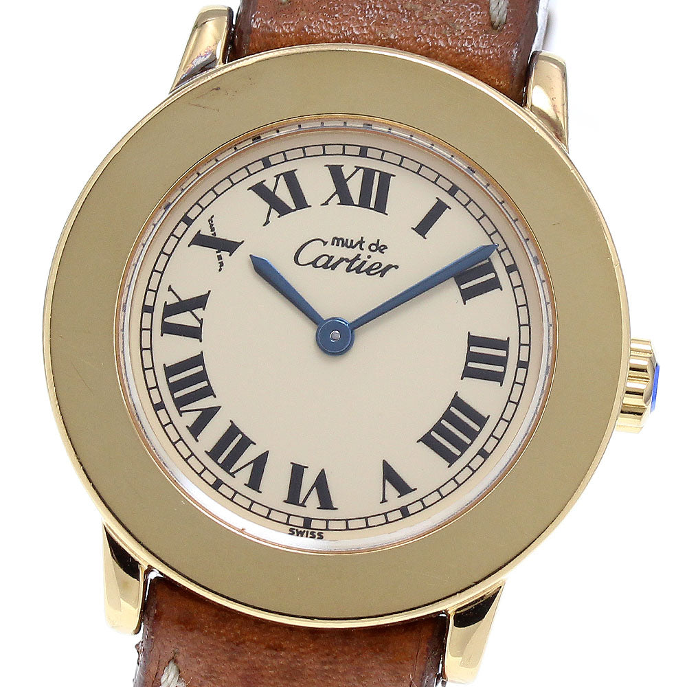 CARTIER Must Rondo W1008743 beige Dial Quartz Ladies Watch_843211