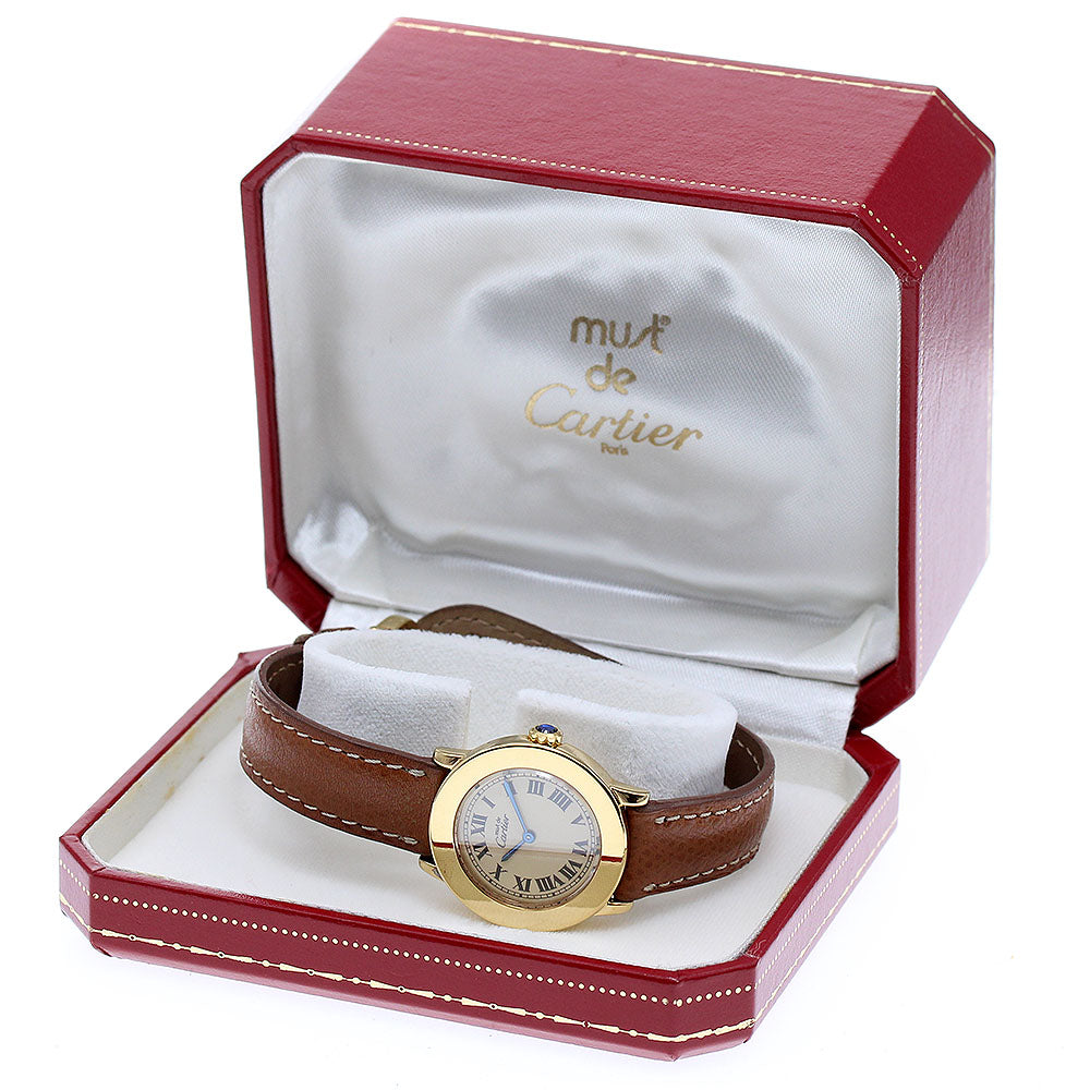 CARTIER Must Rondo W1008743 beige Dial Quartz Ladies Watch_843211