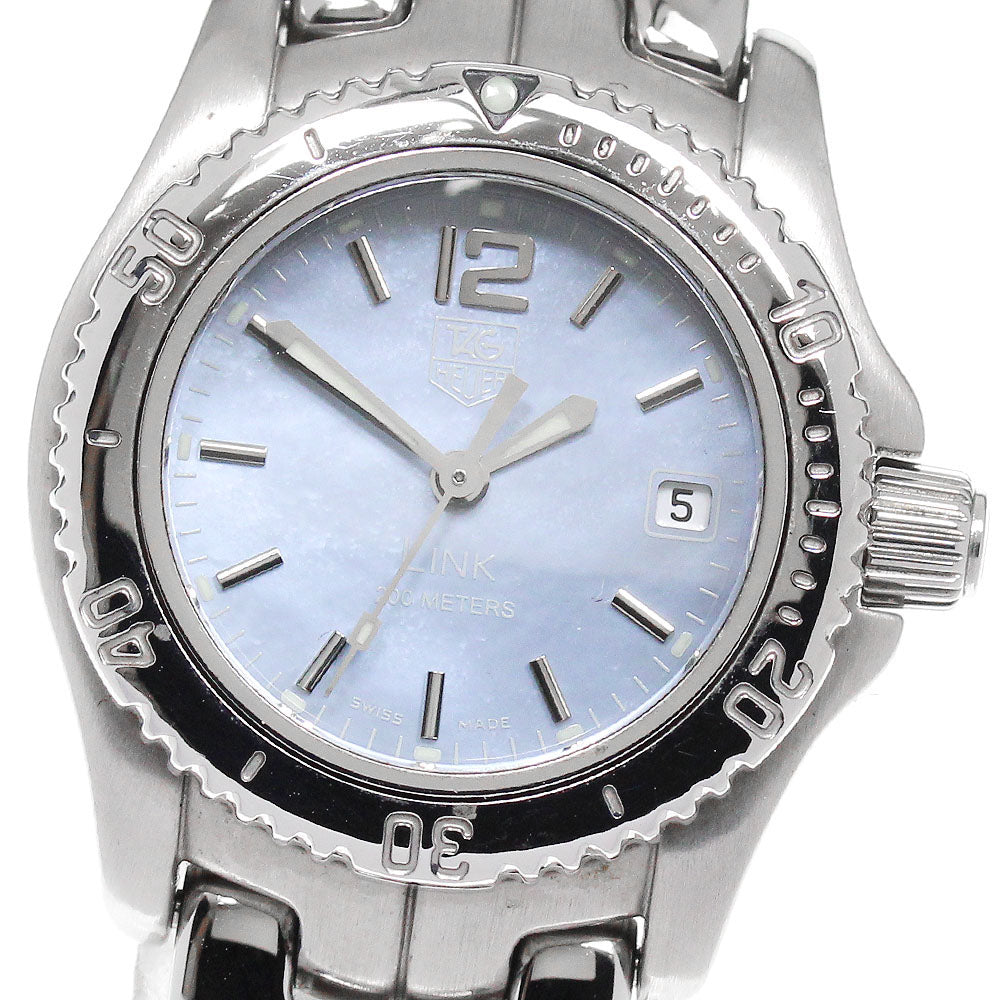 TAG HEUER Link WT141G Date Blue shell Dial Quartz Ladies Watch_843213