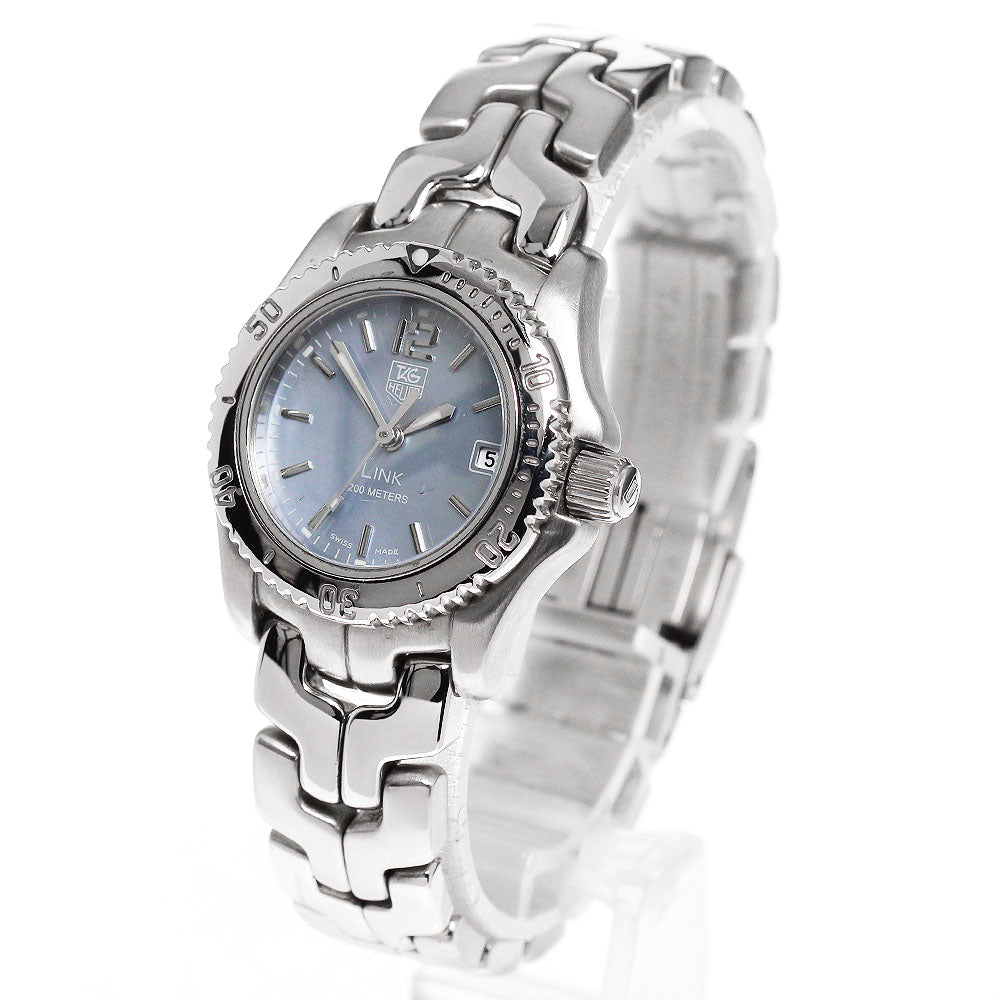 TAG HEUER Link WT141G Date Blue shell Dial Quartz Ladies Watch_843213