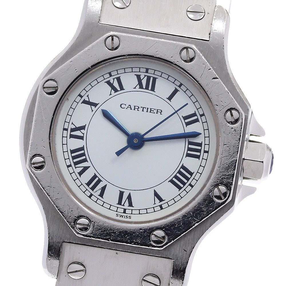 CARTIER Santos Octagon SM White Dial Automatic Ladies Watch_843239