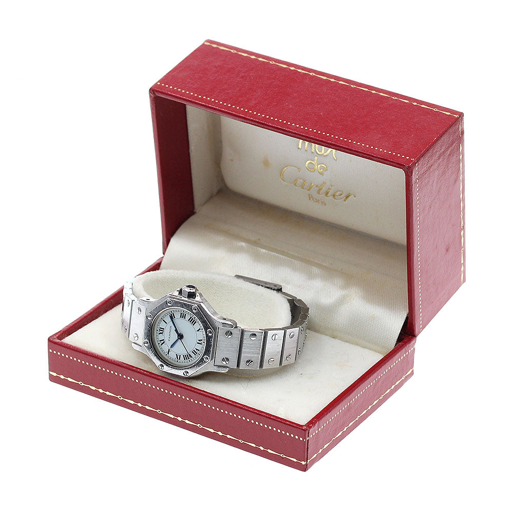 CARTIER Santos Octagon SM White Dial Automatic Ladies Watch_843239