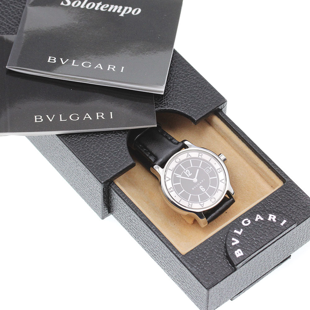 BVLGARI Solo tempo ST29S Date Black / Silver Dial Quartz Ladies Watch_843249