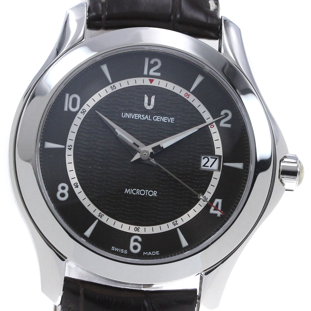 Universal Geneve Microtor 8101.126 Date back skeleton gray Dial Automatic Men's Watch_843261