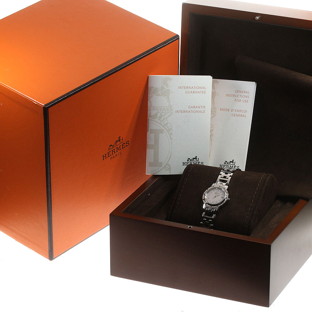 HERMES Clipper CL4.231 Date Pink shell Dial Quartz Ladies Watch_843310