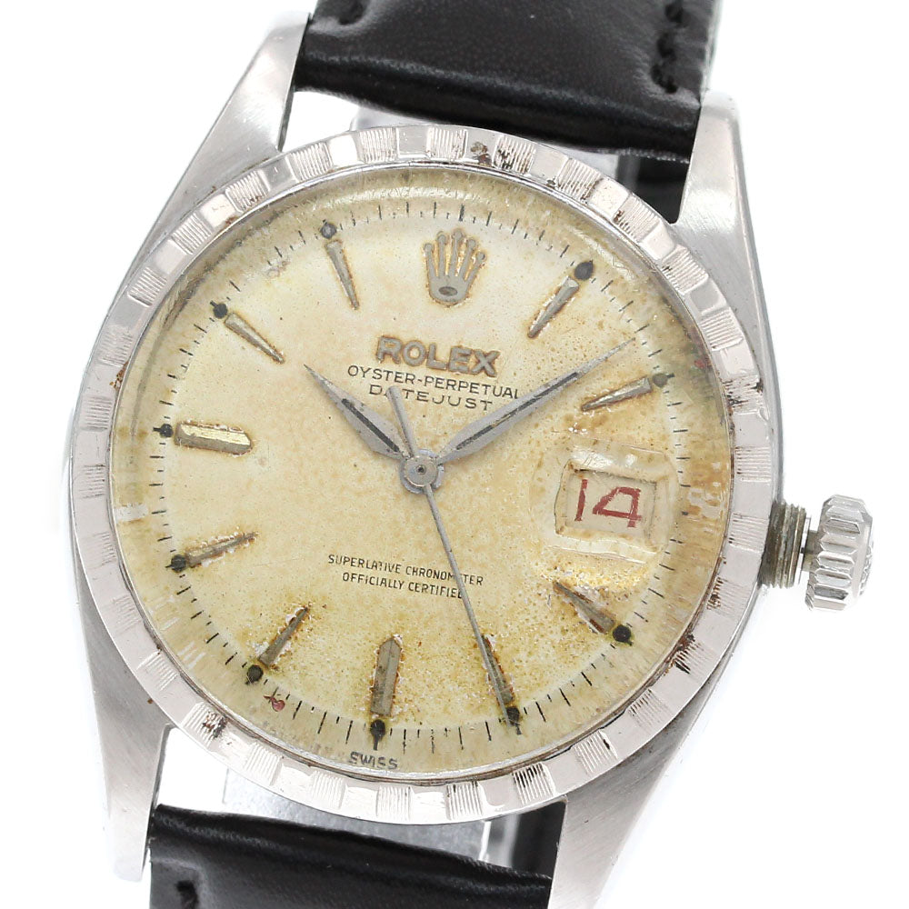 ROLEX Oyster Paper DATEJUST 6605 Cal.1066 Silver Dial Automatic Men's Watch_843316